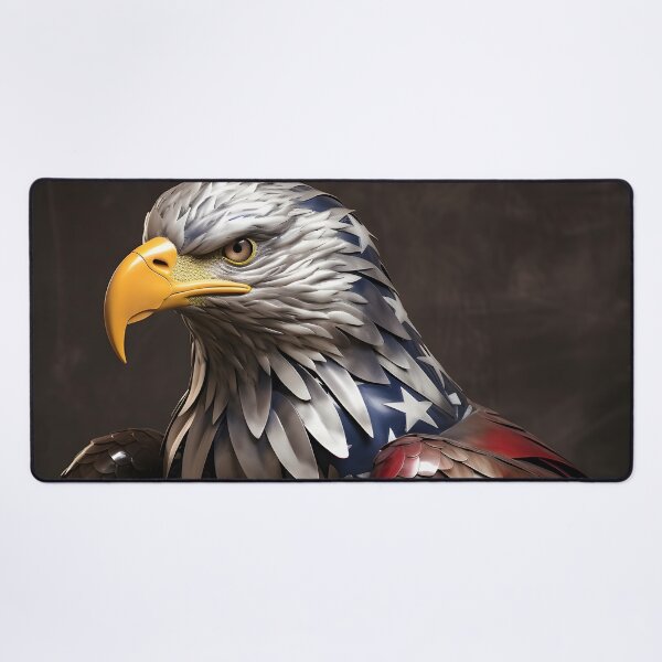 Item preview, Bald Eagle metal sculpture with blended American flag designed and sold by dcrc.