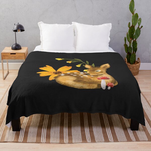 Item preview, Little fawn lying on flowers designed and sold by pinkyfish1010.
