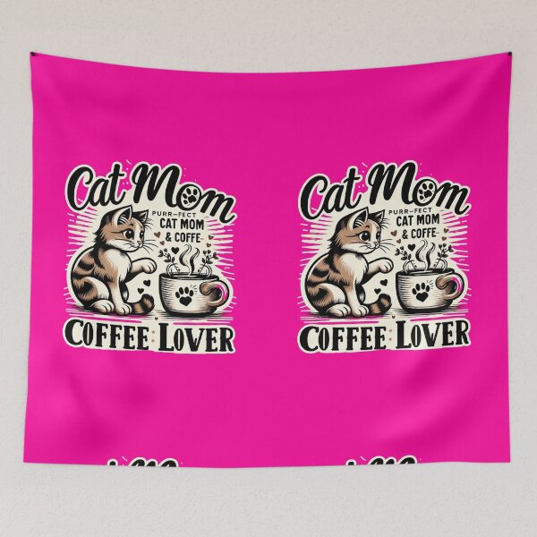 Item preview, Cat Mom & Coffee Enthusiast Purr-fect Brew designed and sold by Mundo Tees.