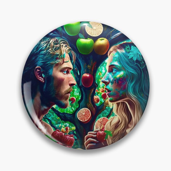 Item preview, Garden of Eden Adam and Eve | Christian Art designed and sold by Picasso-Prime.