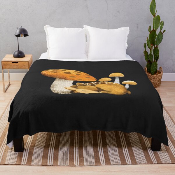 Item preview, Little fawn sleeping under the mushroom designed and sold by pinkyfish1010.