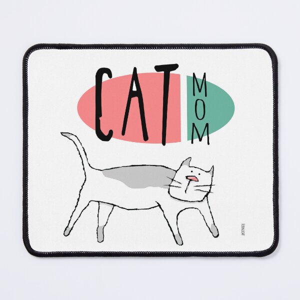 Item preview, Cat Mom Teal Pink designed and sold by sfernleaf.