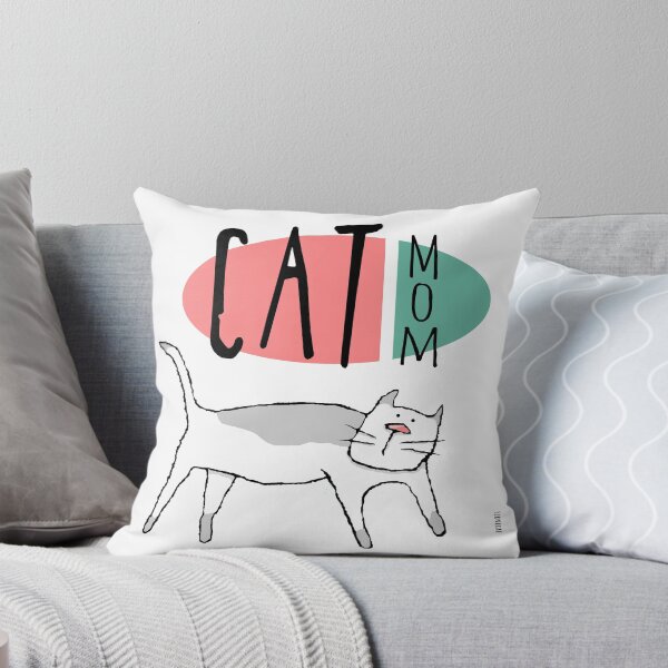 Item preview, Cat Mom Teal Pink designed and sold by sfernleaf.