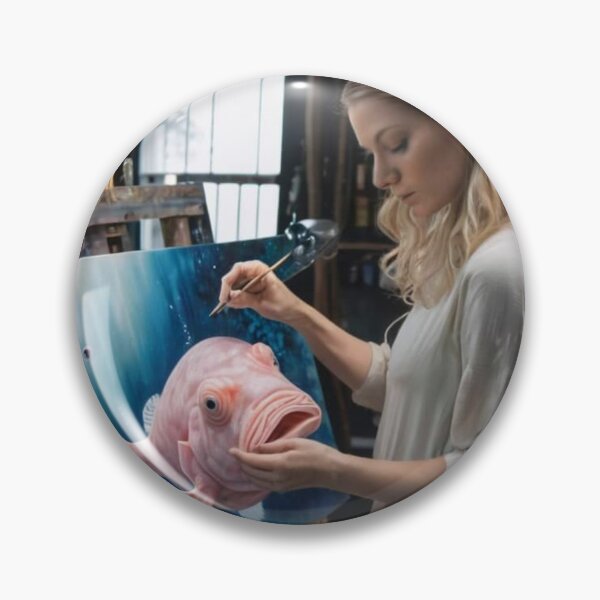 Artikelvorschau, Blobfish Painting Lustiges Streichgeschenk 02 entworfen und verkauft von CheeseBlueprint.