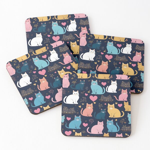 Item preview, Whimsical Cat Mosaic designed and sold by inkArtistryfine.