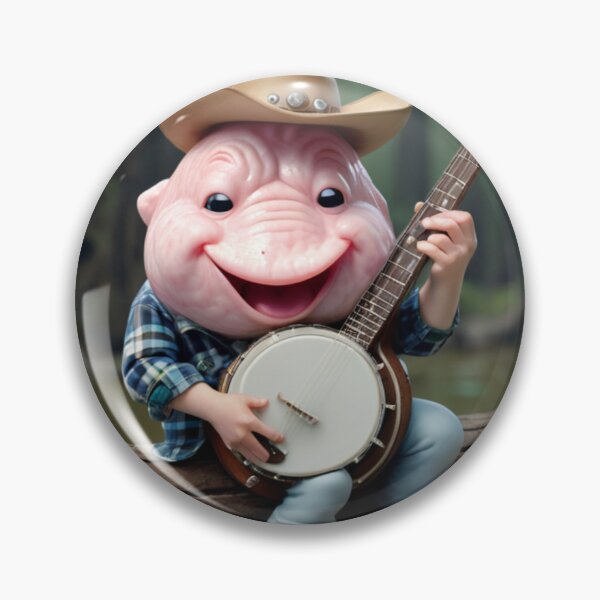 Artikelvorschau, Blobfish Banjo Musiker Lustiges Geschenk entworfen und verkauft von CheeseBlueprint.