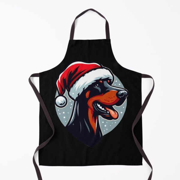 Artikelvorschau, Dobermann mit Weihnachtsmütze entworfen und verkauft von HeadTurningArt.