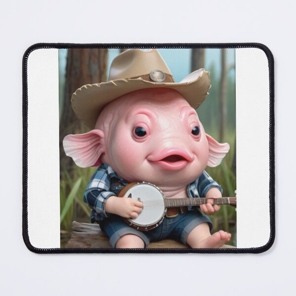 Item preview, Cute Blobfish Banjo Musician Funny Gift designed and sold by CheeseBlueprint.