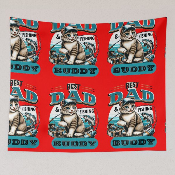 Item preview,  Cat Dad Pet Lover Fishing Buddy designed and sold by Mundo Tees.