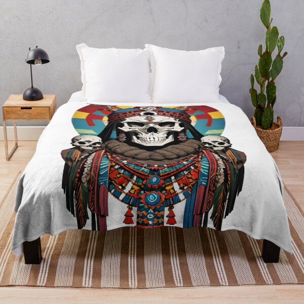 Item preview, tribal skull designed and sold by LoboArt-.