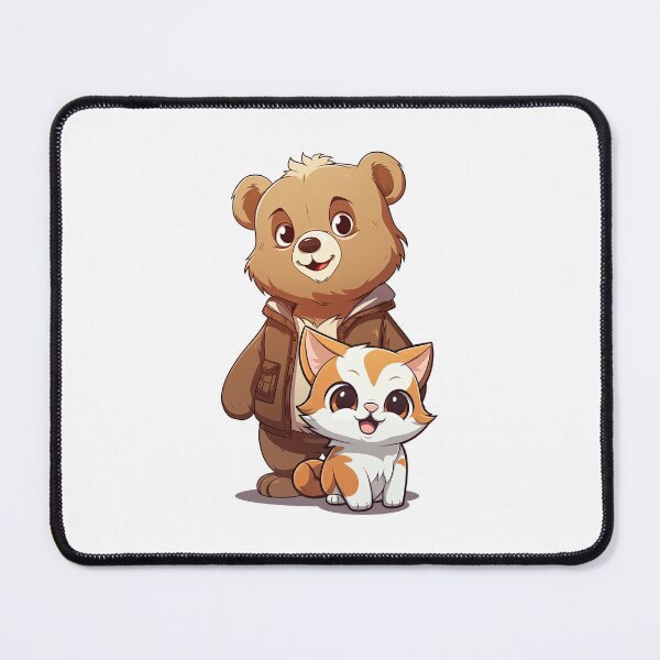 Item preview, kitty cat and teddy bear designed and sold by hermeneutic.