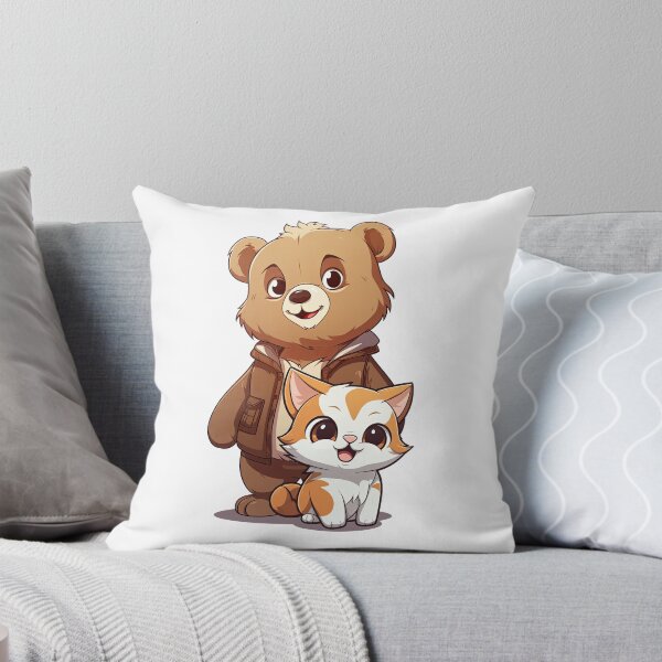 Item preview, kitty cat and teddy bear designed and sold by hermeneutic.
