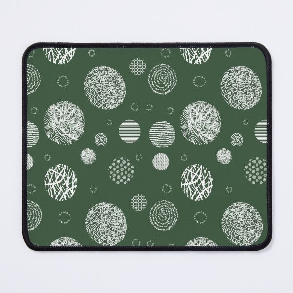 Item preview, Zentangle circles on green background designed and sold by kreativeadern.