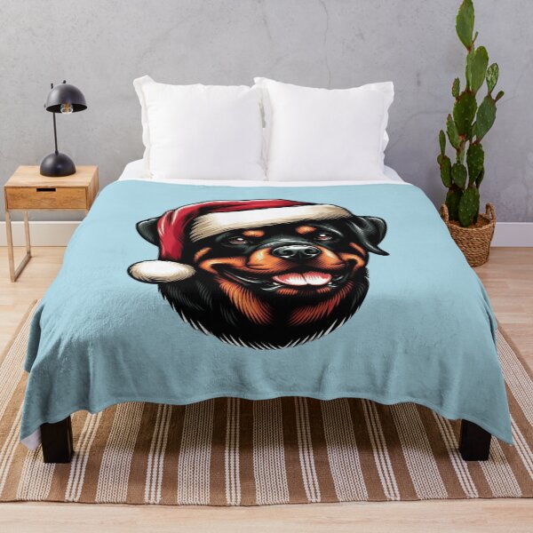 Item preview, Rottweiler in a Santa Hat designed and sold by HeadTurningArt.