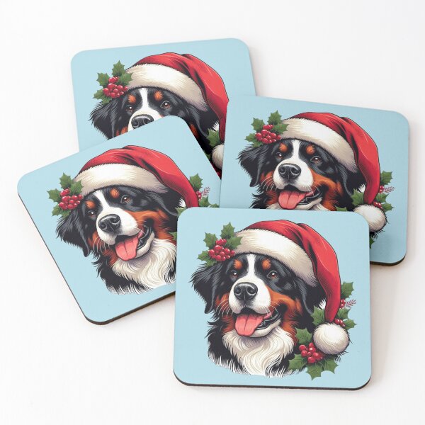 Item preview, Bernese Mountain Dog in a Santa designed and sold by HeadTurningArt.