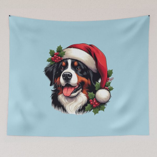 Item preview, Bernese Mountain Dog in a Santa designed and sold by HeadTurningArt.