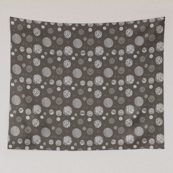 Item preview, Zentangle circles on dark gray background designed and sold by kreativeadern.