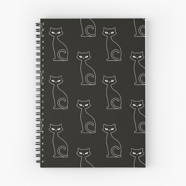 Item preview, Black Cat Pattern Black Background designed and sold by TenebrousRose.