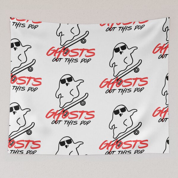 Item preview, Ghosts got this Pop, Funny Cool Skateboard designed and sold by mkzmerch.