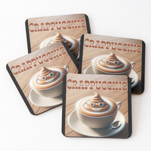 Item preview, Crappuccino - Poop emoji coffee art designed and sold by Matthew Kinnersly.