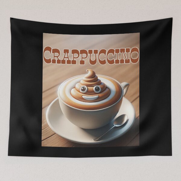 Item preview, Crappuccino - Poop emoji coffee art designed and sold by Matthew Kinnersly.