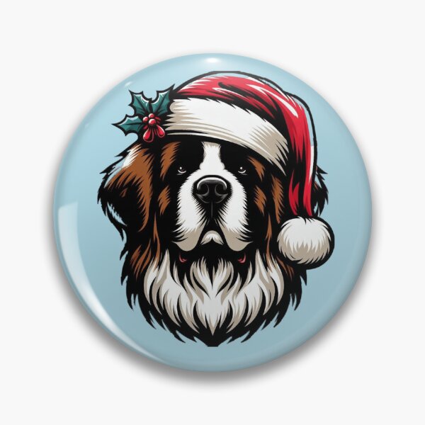 Item preview, Saint Bernard in a Santa Hat designed and sold by HeadTurningArt.