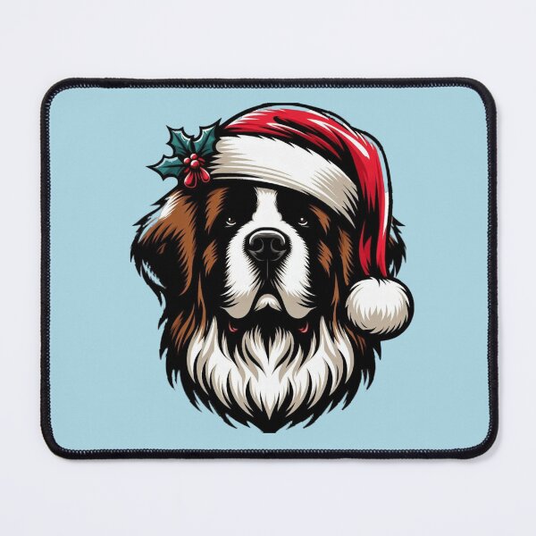 Item preview, Saint Bernard in a Santa Hat designed and sold by HeadTurningArt.