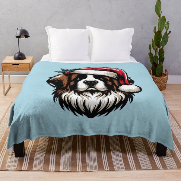 Item preview, Saint Bernard in a Santa Hat designed and sold by HeadTurningArt.