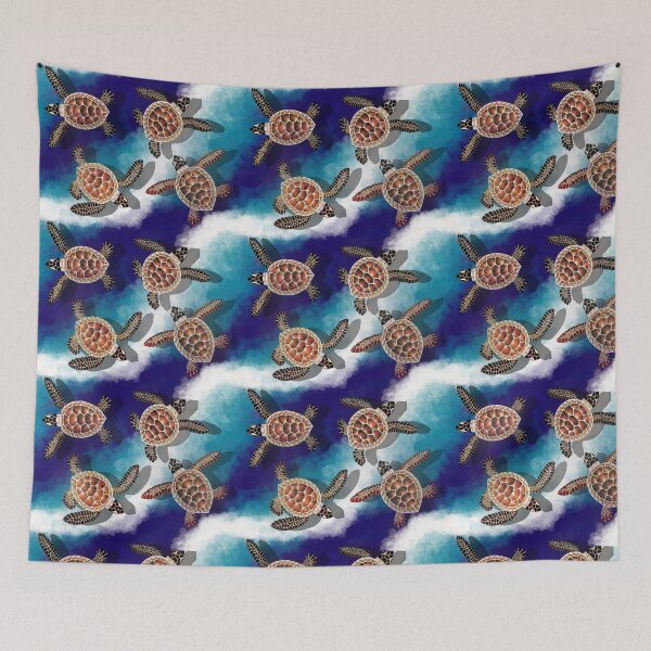 Item preview, Baby Green Sea Turtles Swimming designed and sold by Lehuas.