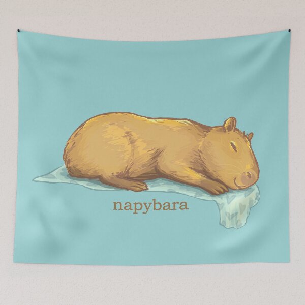 Item preview, Sleepy Capybara designed and sold by ElephantShoe.