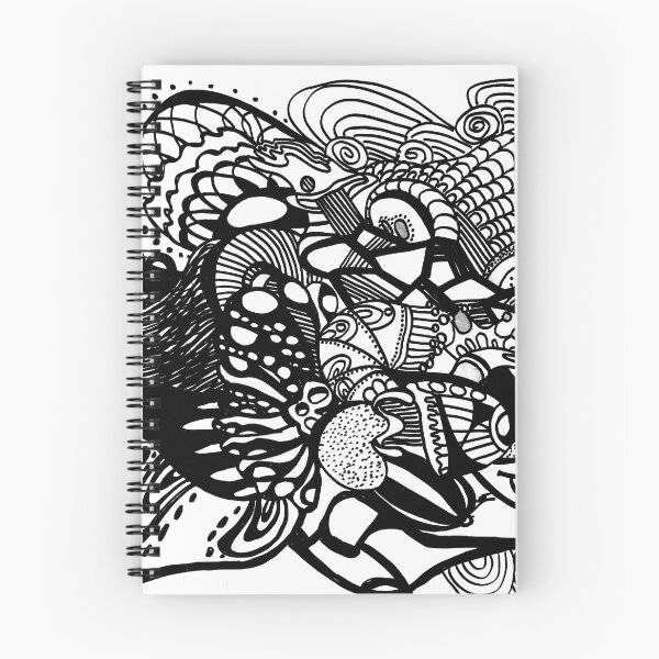 Item preview, 410. Abstract composition. Black&white graphic psychedelic subconscious marker doodles designed and sold by Veera Zukova.