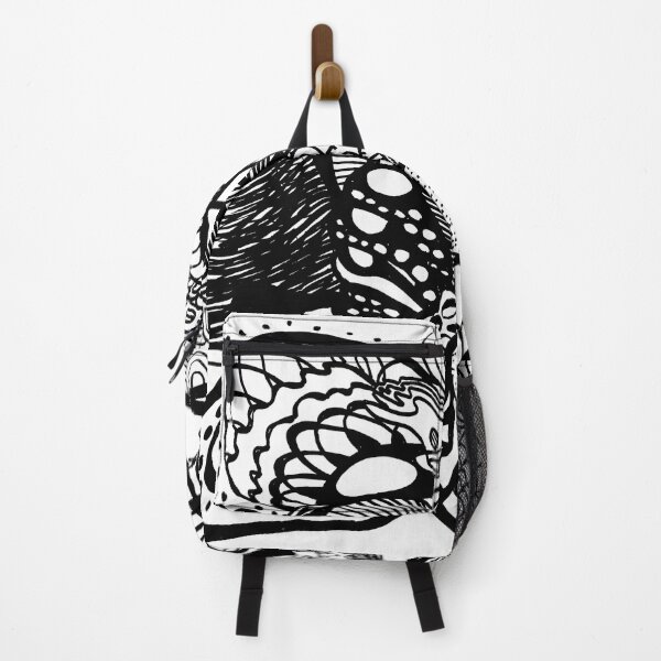 Item preview, 410. Abstract composition. Black&white graphic psychedelic subconscious marker doodles designed and sold by Veera Zukova.