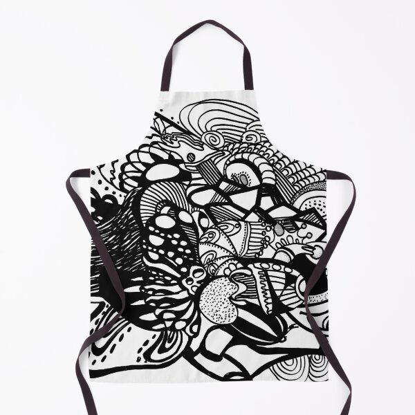Item preview, 410. Abstract composition. Black&white graphic psychedelic subconscious marker doodles designed and sold by Veera Zukova.