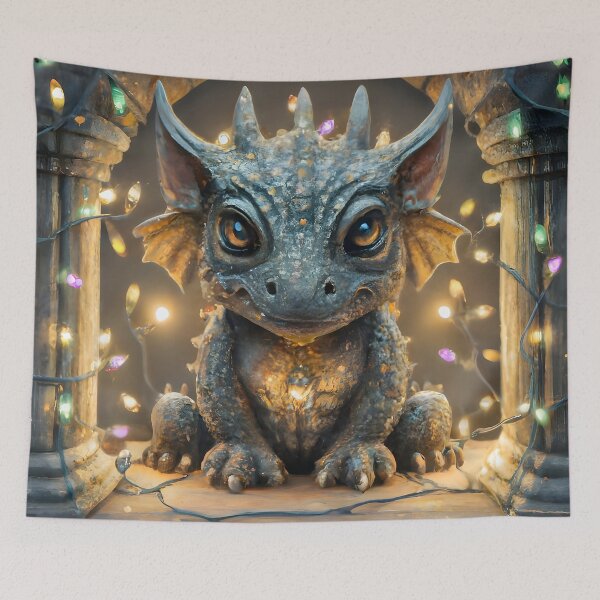 Item preview, Festive Fantasy Glow: Chibi Gargoyle Dragon Lights designed and sold by DragonRealms.