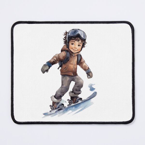 Item preview, "Shredding Through Snow: A Boy's Thrilling Snowboarding Adventure ❄️?" designed and sold by Anpano.