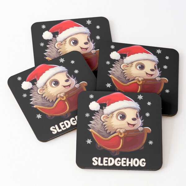 Item preview, Sledgehog - Hedgehog Sleigh Ride Christmas designed and sold by Mini Pandas.