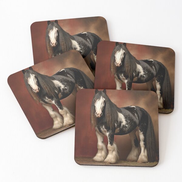 Item preview, Black and White Irish Cob Stallion 01 designed and sold by Elisabeth Lucas.