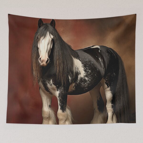 Item preview, Black and White Irish Cob Stallion 01 designed and sold by Elisabeth Lucas.