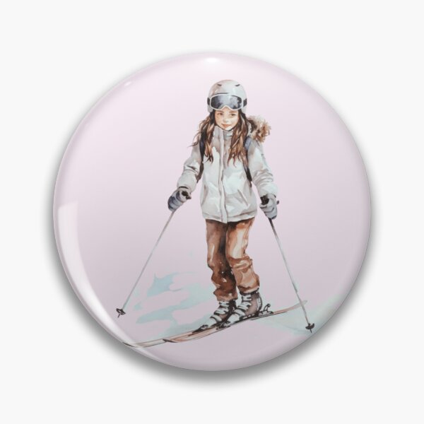 Item preview, "Graceful Skiing: A Girl's Elegant Journey ❄️" designed and sold by Anpano.