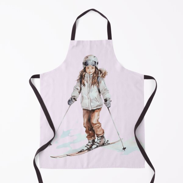 Item preview, "Graceful Skiing: A Girl's Elegant Journey ❄️" designed and sold by Anpano.