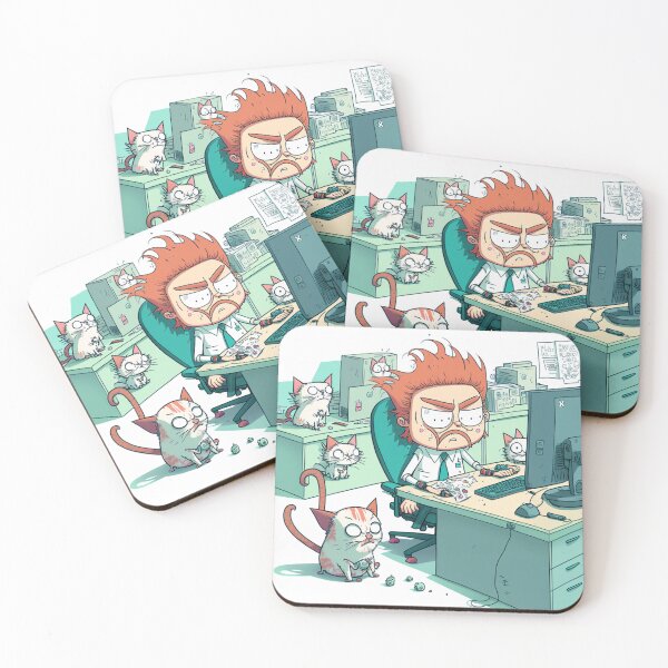 Item preview, bustling laboratory of Dr. Cat Whiskerstein designed and sold by JCatDesign.
