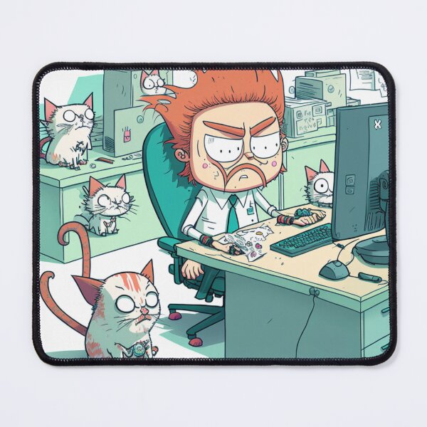 Item preview, bustling laboratory of Dr. Cat Whiskerstein designed and sold by JCatDesign.