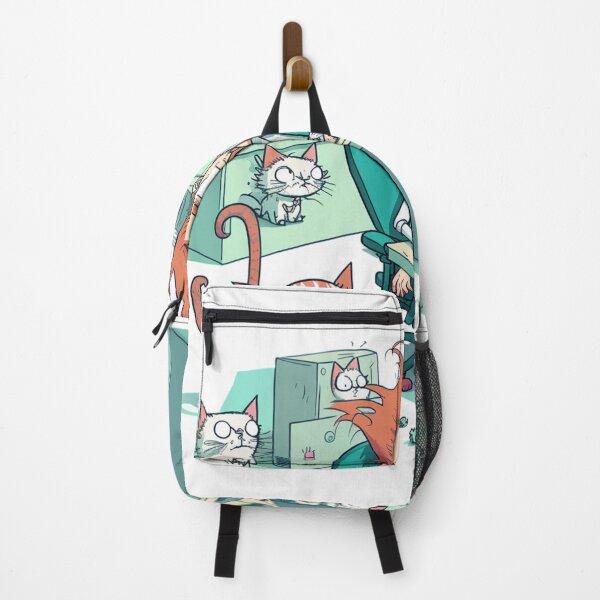 Item preview, bustling laboratory of Dr. Cat Whiskerstein designed and sold by JCatDesign.