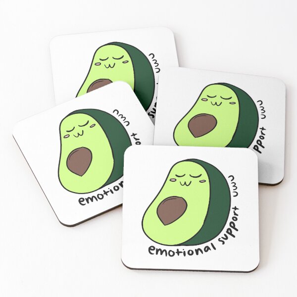 Item preview, emotional support avacado uwu with text designed and sold by PsyYumi.