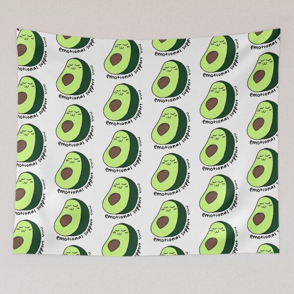 Item preview, emotional support avacado uwu with text designed and sold by PsyYumi.