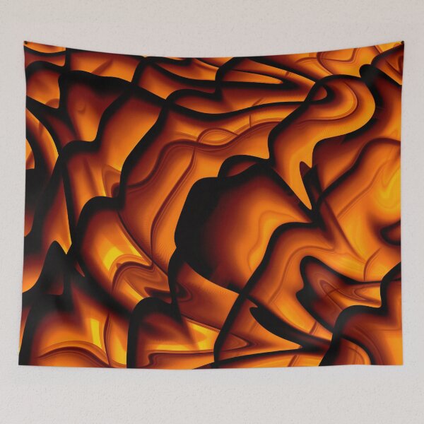 Artikelvorschau, Feuriges geschmolzenes Orangendesign entworfen und verkauft von ShamblesShirts.