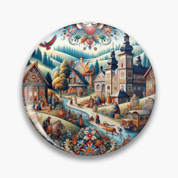 Item preview,  Polish Folk colorful with many motifs  designed and sold by ArtFeverShop.