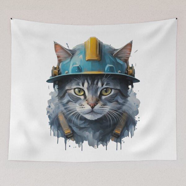 Item preview, Catwithhardhats Cat Worker designed and sold by Krieghorn.