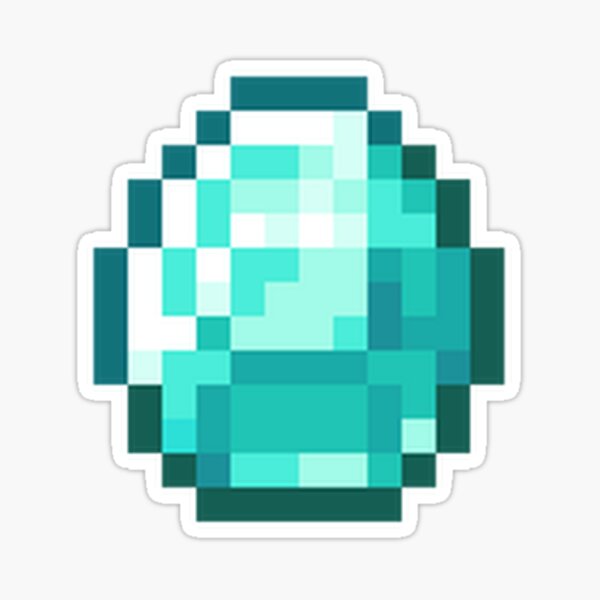 Minecraft Diamond Sticker  Diamond drawing, Aesthetic stickers, Print  stickers