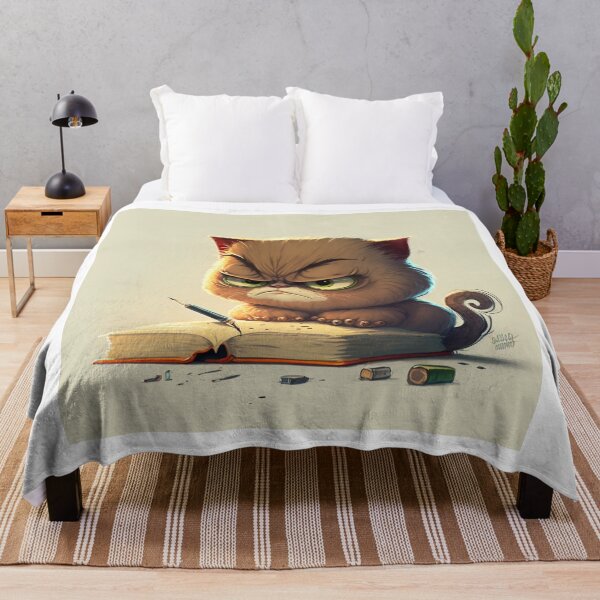 Aperçu de l'œuvre petit chat grincheux nommé Whiskerstein créée et vendue par JCatDesign.